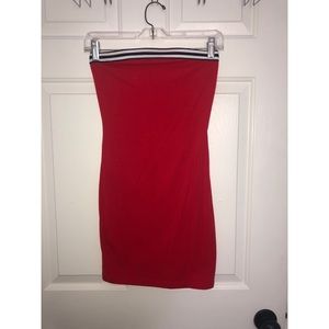 Strapless casual dress
